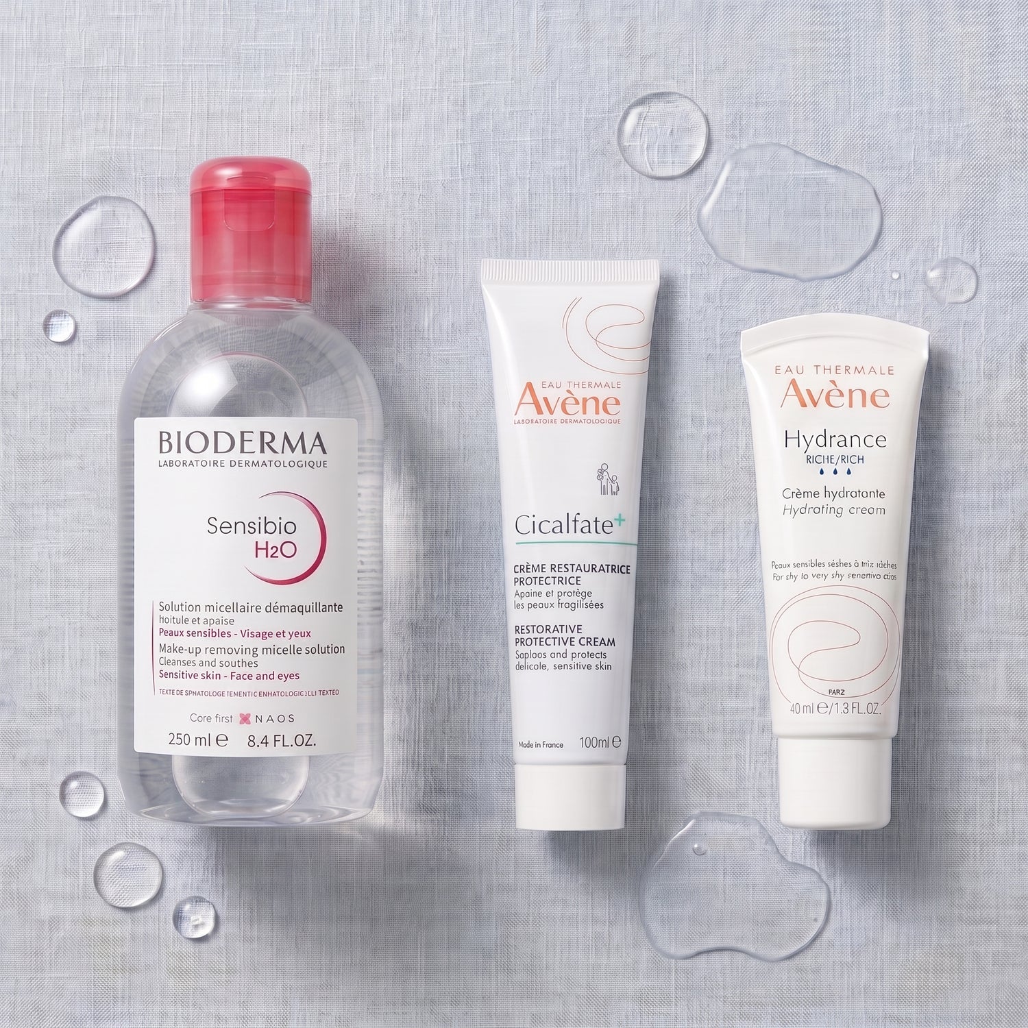 FrenchFormulas Barrier Repair Set bundle with 250ml repair cream and nourishing skincare products for sensitive skin.