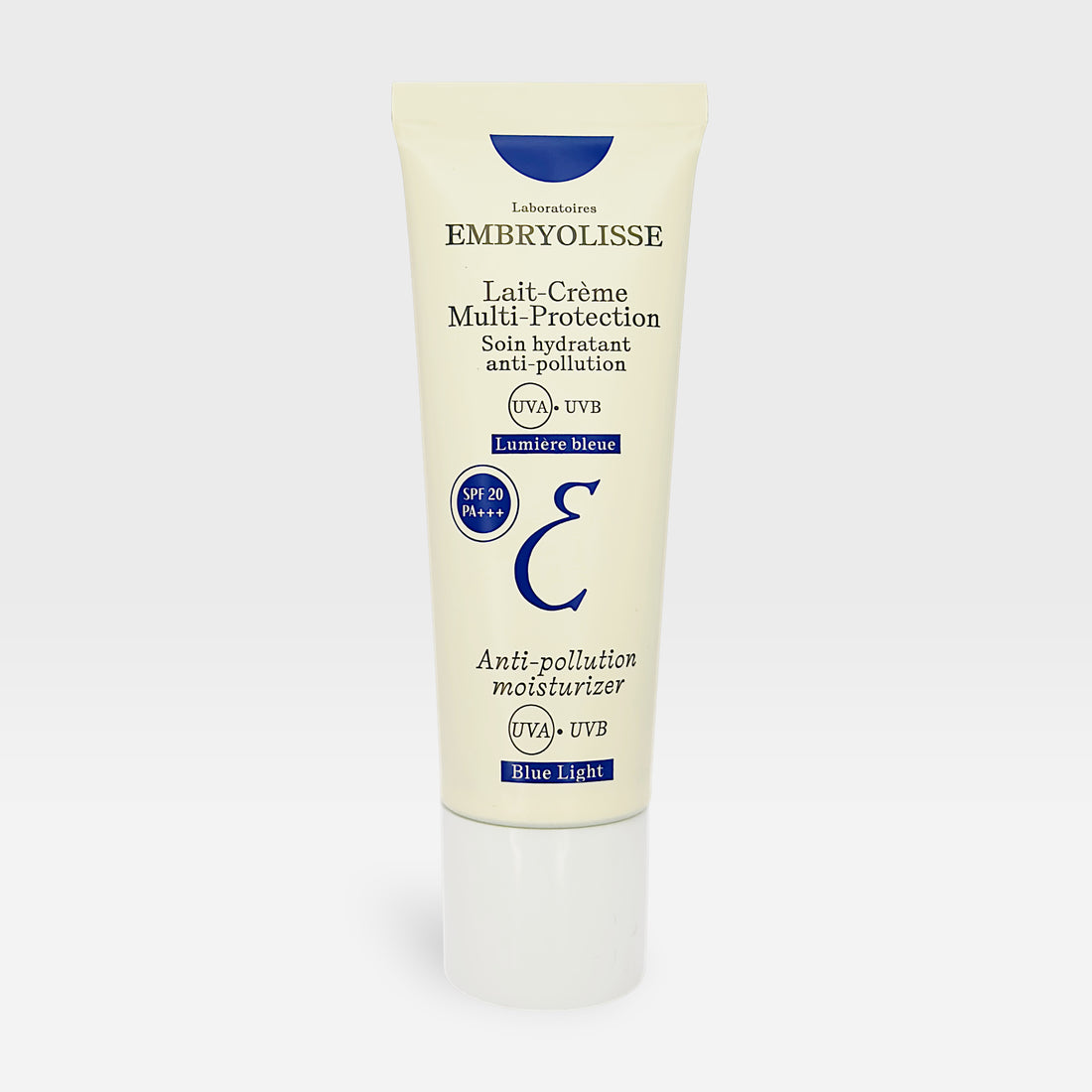 Embryolisse Lait-Creme moisturizer with SPF20, a nourishing face cream in a 40ml tube, suitable for daily skin protection and hydration.