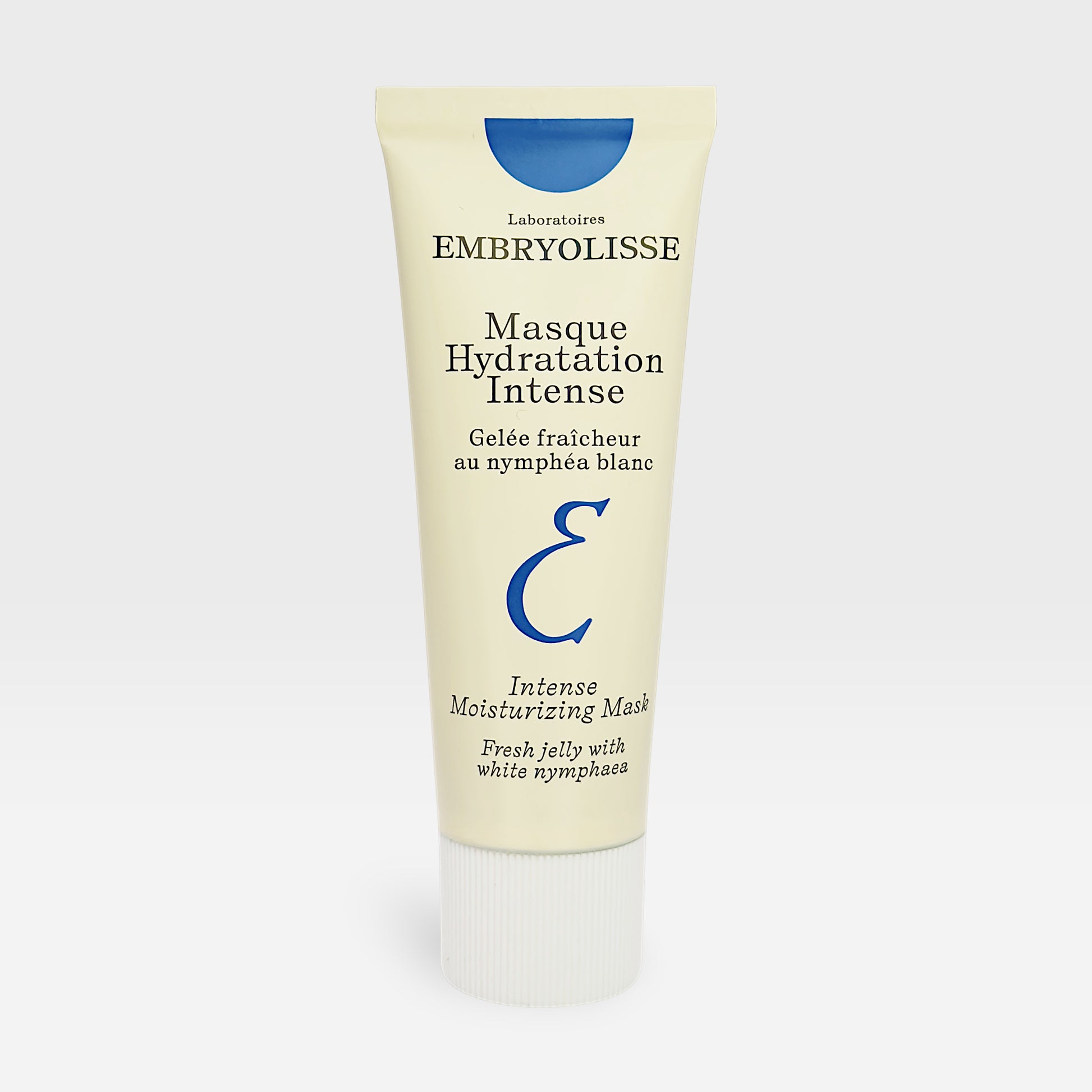 Embryolisse Intense Hydration Mask in a 50ml jar, creamy texture, designed to hydrate and soothe skin effectively.
